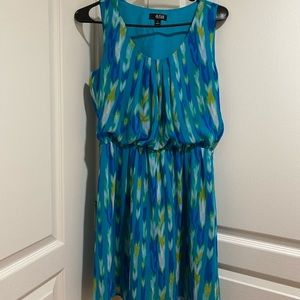 Blue pattern summer dress